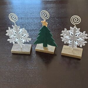 Festive Snowflake and Tree Holiday Card Holder